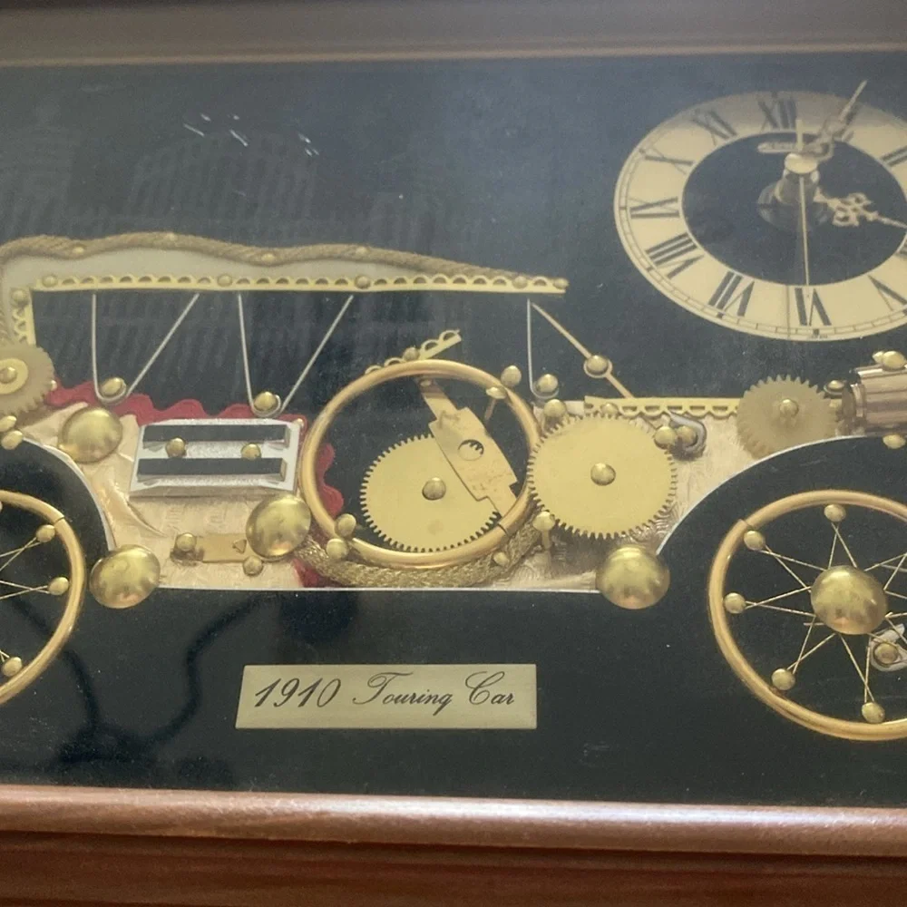 1910Vintage Touring Car Decor with Clock. Made in Japan